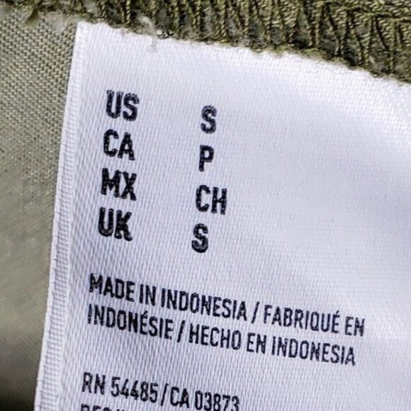 American Eagle Military Cargo Jacket Women's Paratrooper Gold Zip Hooded Army S - Picture 7 of 9